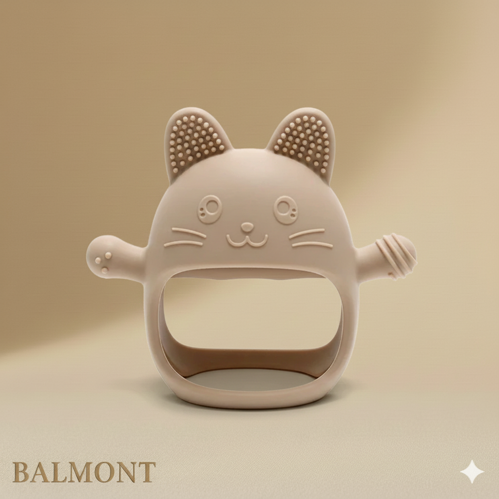 Gant de dentition bébé en silicone forme ours