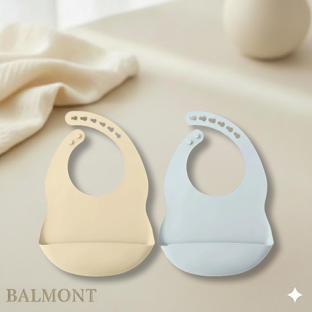 Set de 2 bavoirs en silicone bébé pour des repas plus sereins