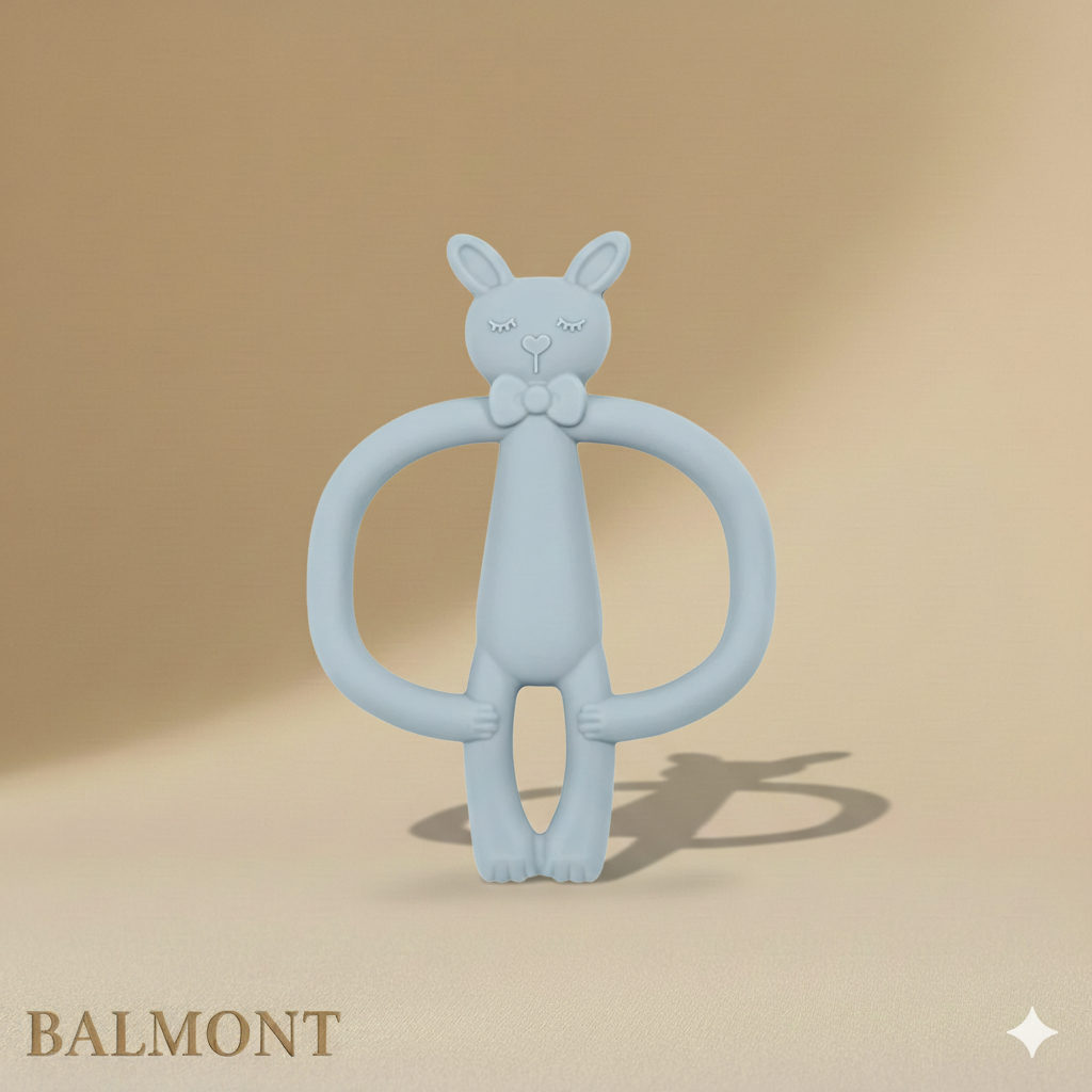 Anneau de dentition bébé en silicone forme lapin