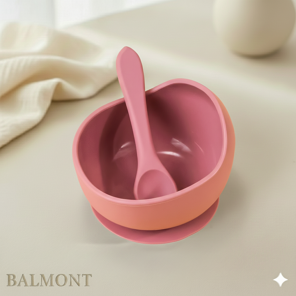 Set bol et cuillère en silicone bébé pour des repas en toute sérénité
