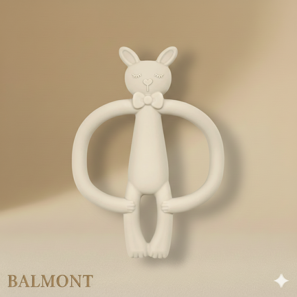 Anneau de dentition bébé en silicone forme lapin