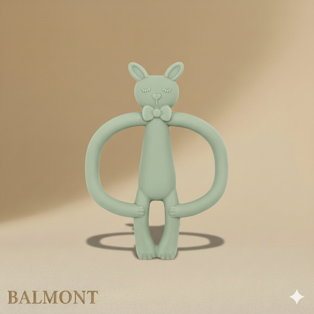 Anneau de dentition bébé en silicone forme lapin