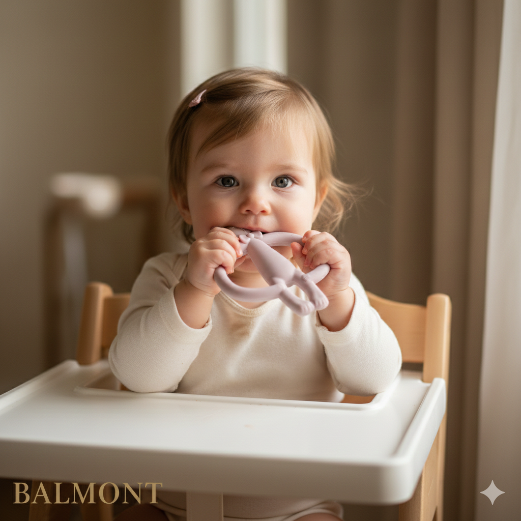 Anneau de dentition bébé en silicone forme lapin