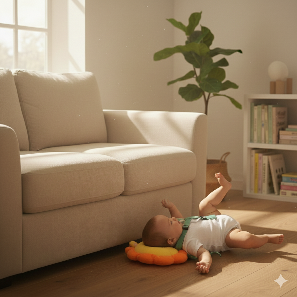 Coussin de protection tête bébé pour l’apprentissage de la marche