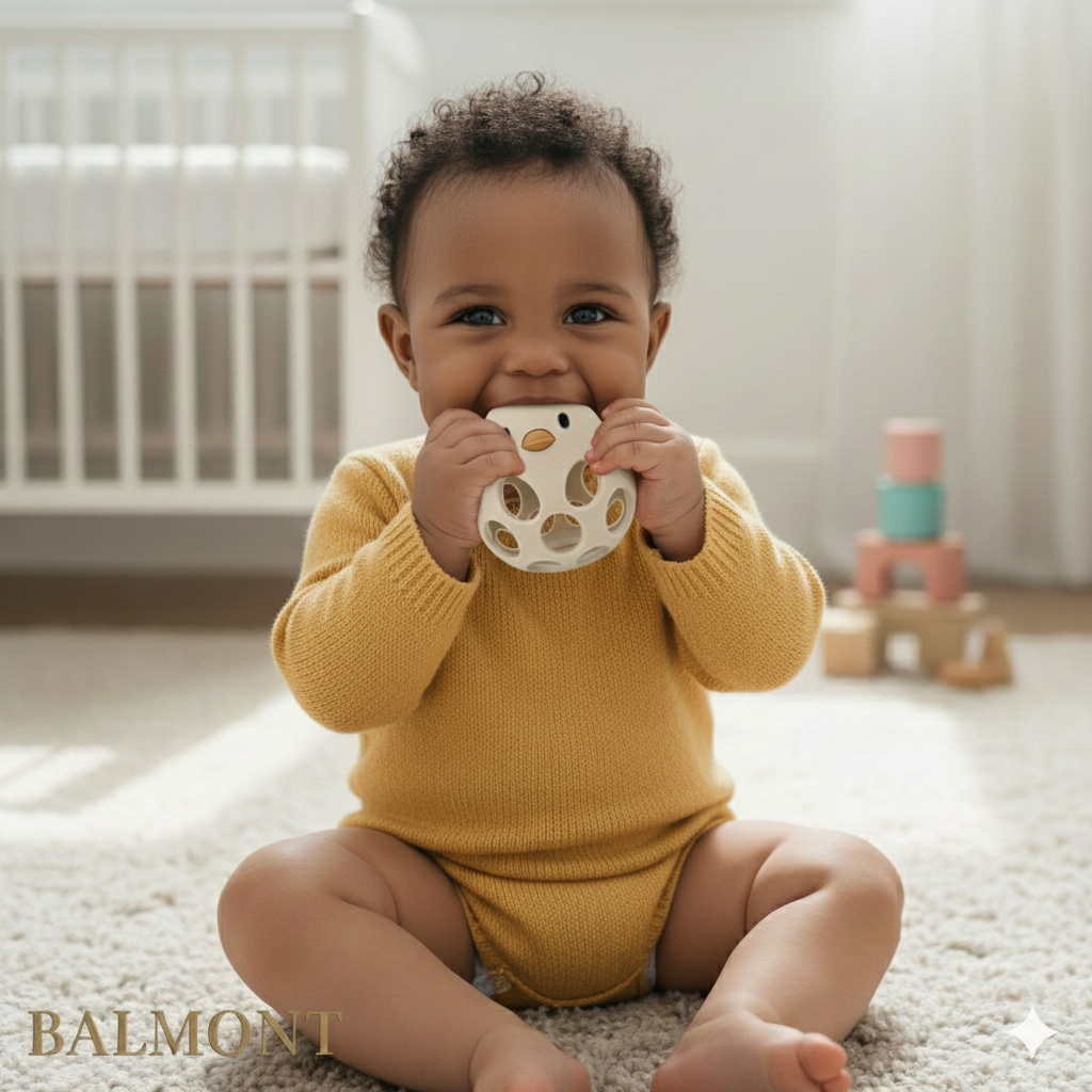 Anneau de dentition bébé en silicone doux forme poussin